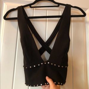 Black crop top